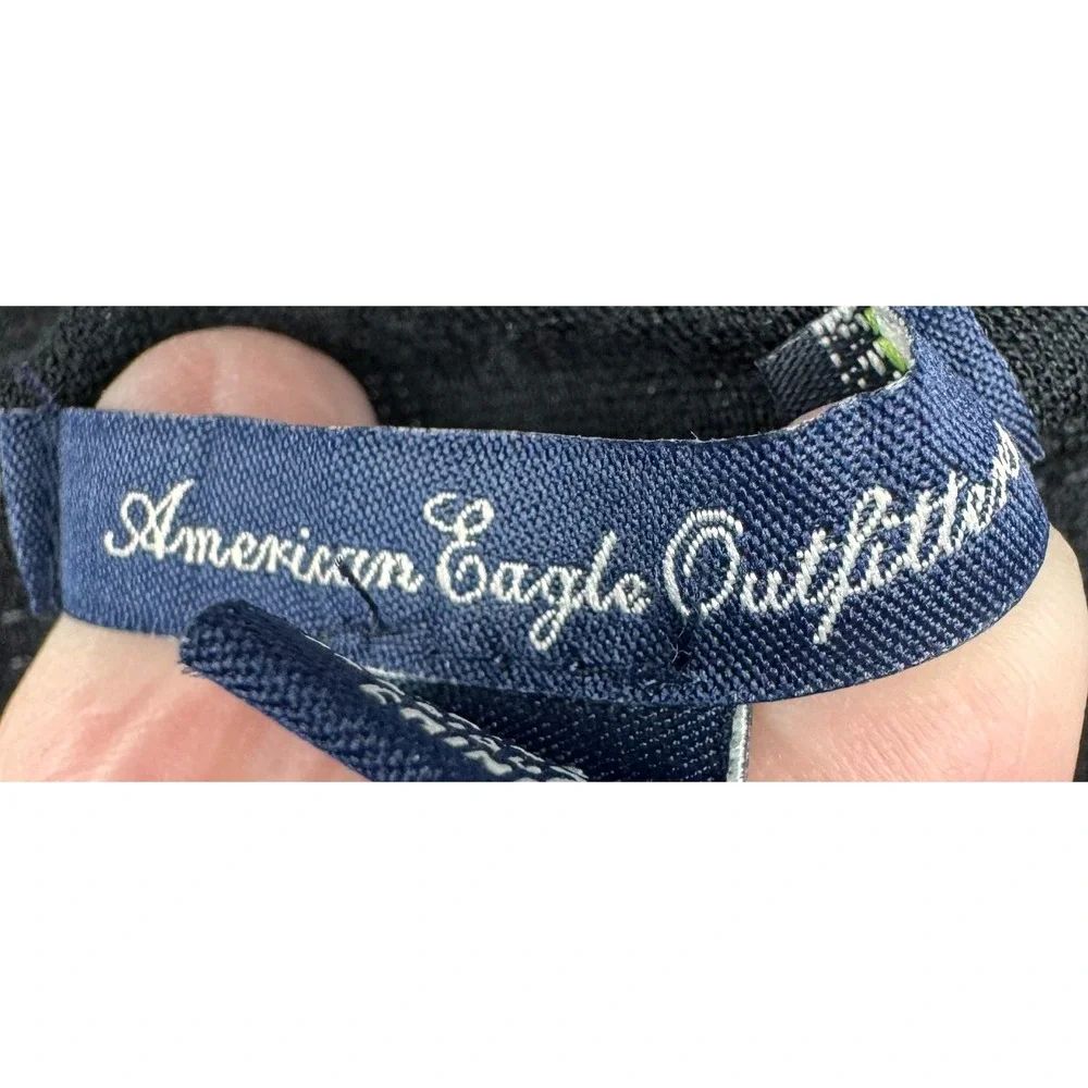 American‎ Eagle Dress Womens Large Black 3/4 Sleeve Scoop Neck Minimalist
